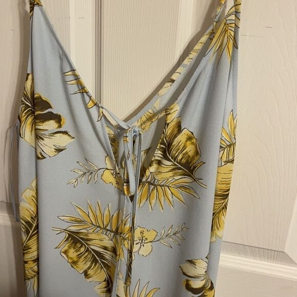 Mad For Love Blue with leaves Jumpsuit New - Picture 7 of 16